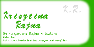 krisztina rajna business card